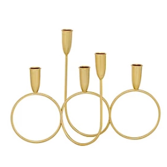 CosmoLiving by Cosmopolitan Candelabra gold tone modern decoration - Picture 5 of 6